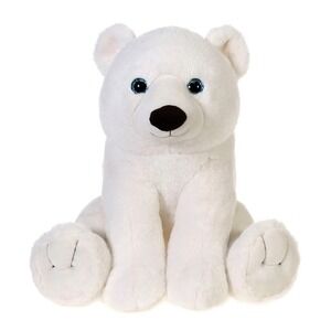 Fiesta 15" Polar Bear Sparkly Blue Eyed Plush‎ Soft Stuffed Animal White